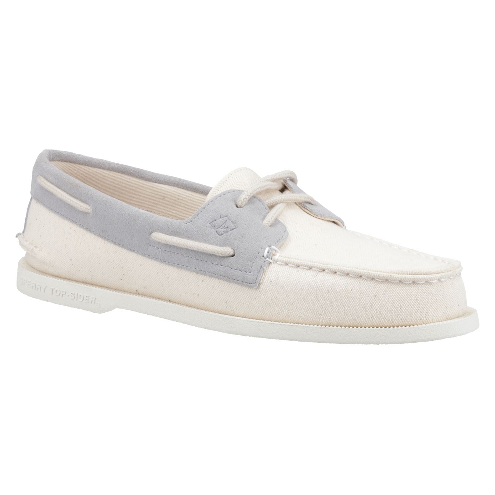 Sperry Authentic Original 2-Eye Seacycled Chaussures Homme En Coton À Lacets Couleur Beige