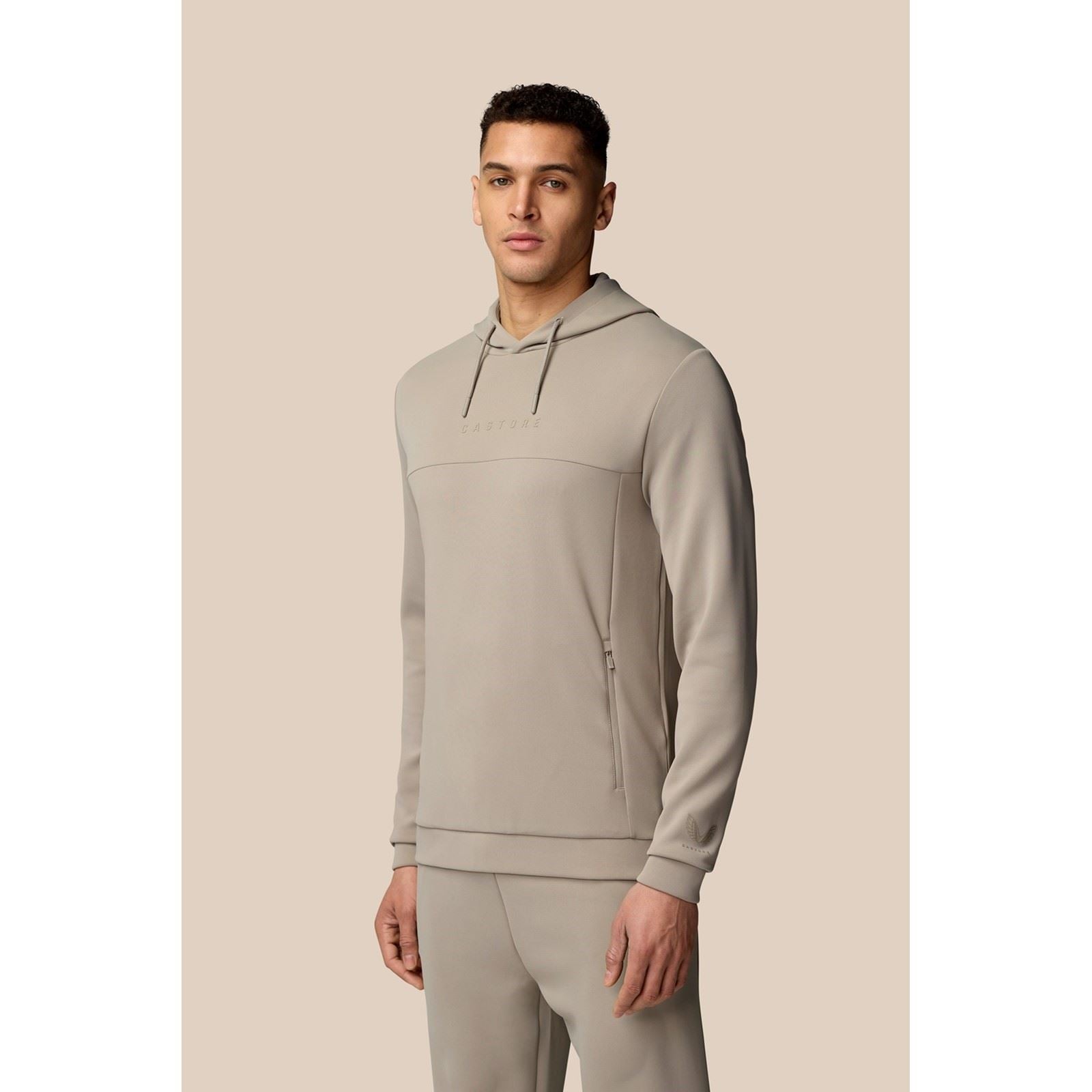 Castore Scuba Hoody Sweat À Capuche Marron En Polyester Pour Homme