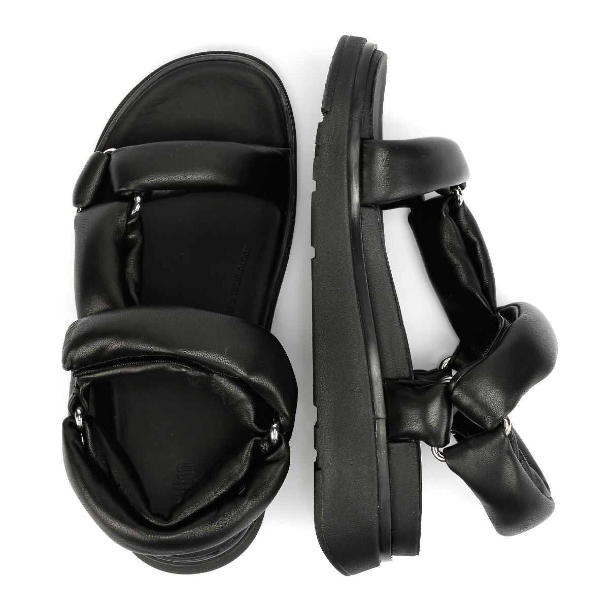 FitFlop Gen-FF Soft Sandales Noires Pour Femmes En Cuir