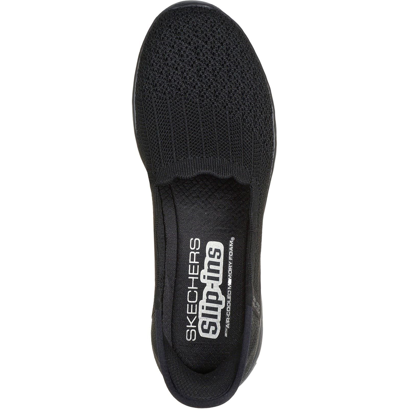 Skechers Seager Believe It Baskets Noires Pour Femmes En Toile