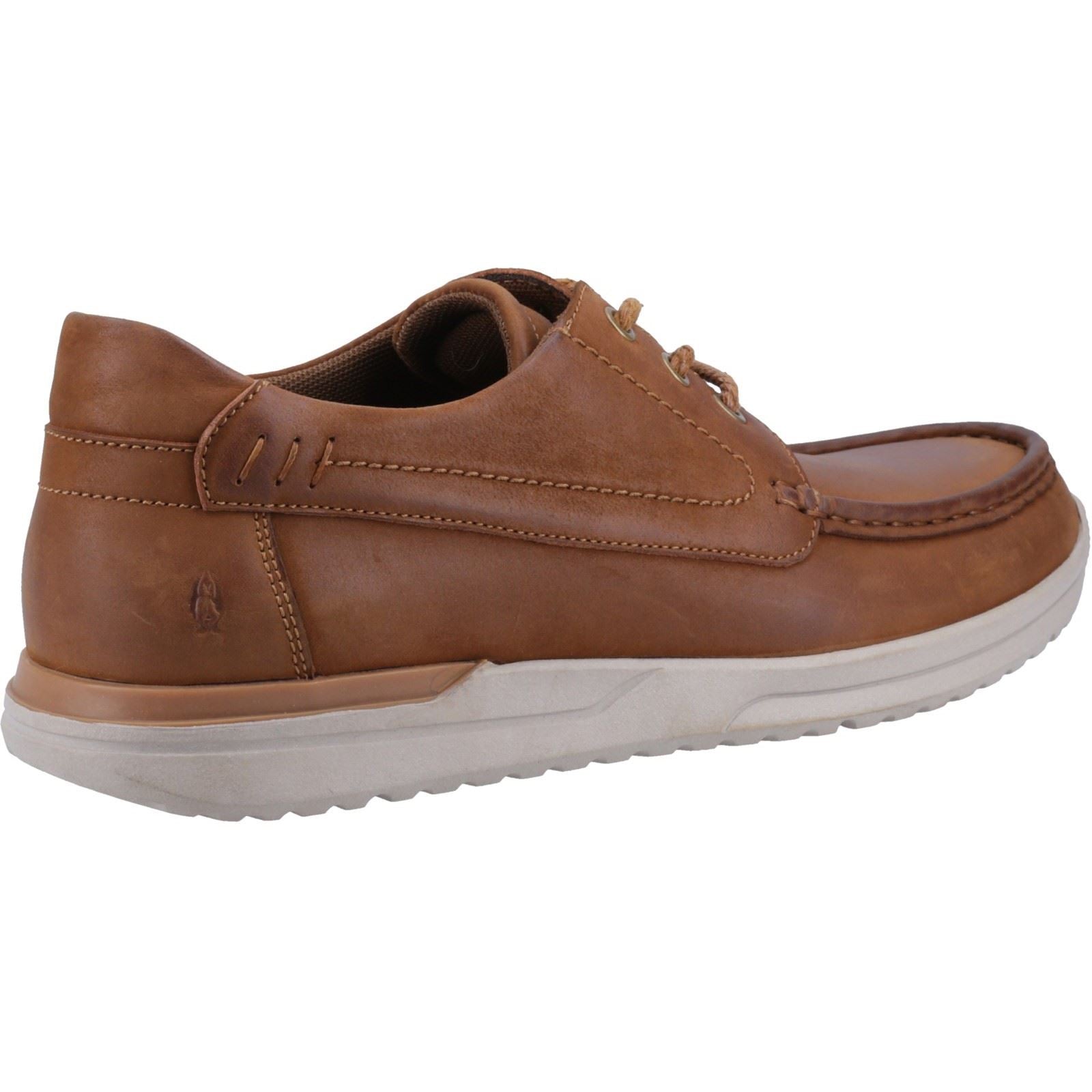 Hush Puppies Howard Chaussures En Cuir Pour Homme À Lacets De Couleur Beige.