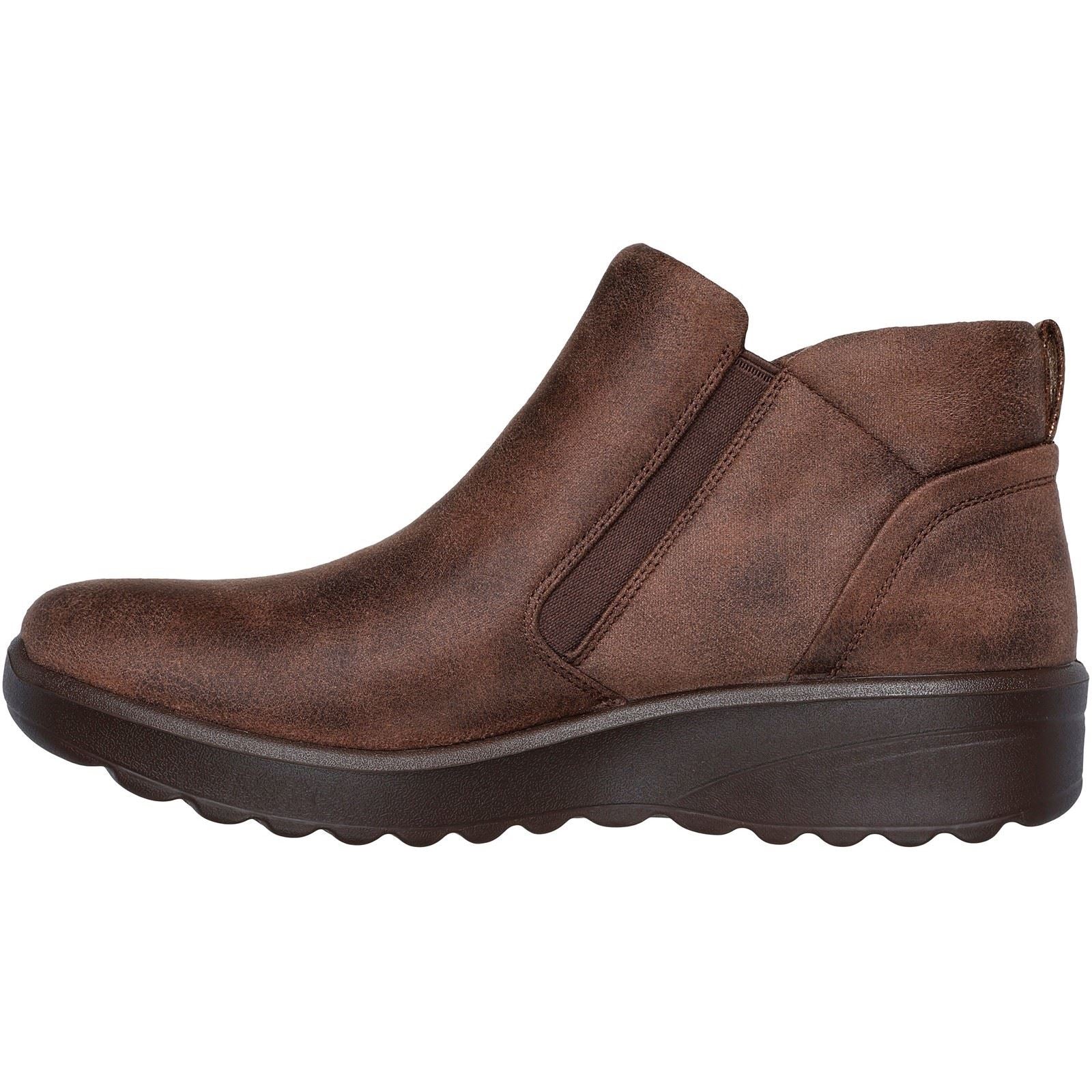 Skechers Lovely Vibe Fall In Bloom Chaussures Bottines D'hiver Pour Femmes En Toile De Chocolat