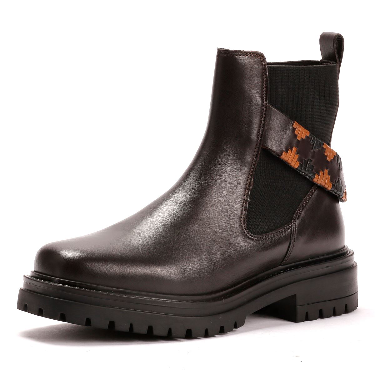 Osprey London The Guildford Chelsea Bottes En Cuir Pour Femmes Marron