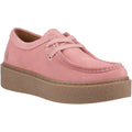 Hush Puppies Bridie Suede Chaussures Mocassins Roses En Cuir Pour Femmes