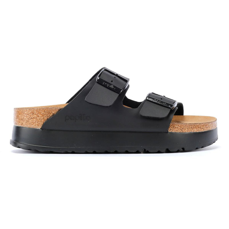 Birkenstock Arizona Flex Platform Sandales Noires Pour Femmes