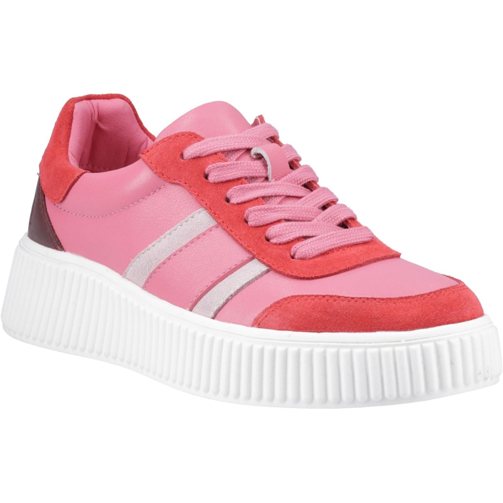 Hush Puppies Holly Chaussures De Sport Pour Femmes En Suède Fuchsia