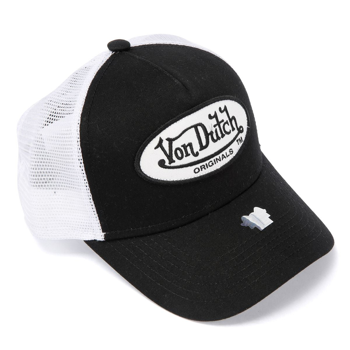 Von Dutch Trucker Boston Casquettes Noires/Blanches En Coton
