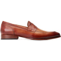 Base London Bruno Chaussures À Enfiler Pour Hommes En Cuir Brûlé.