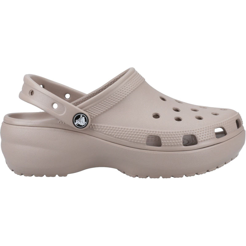 Crocs Classic Platform Clog Sabots Taupe Pour Femmes