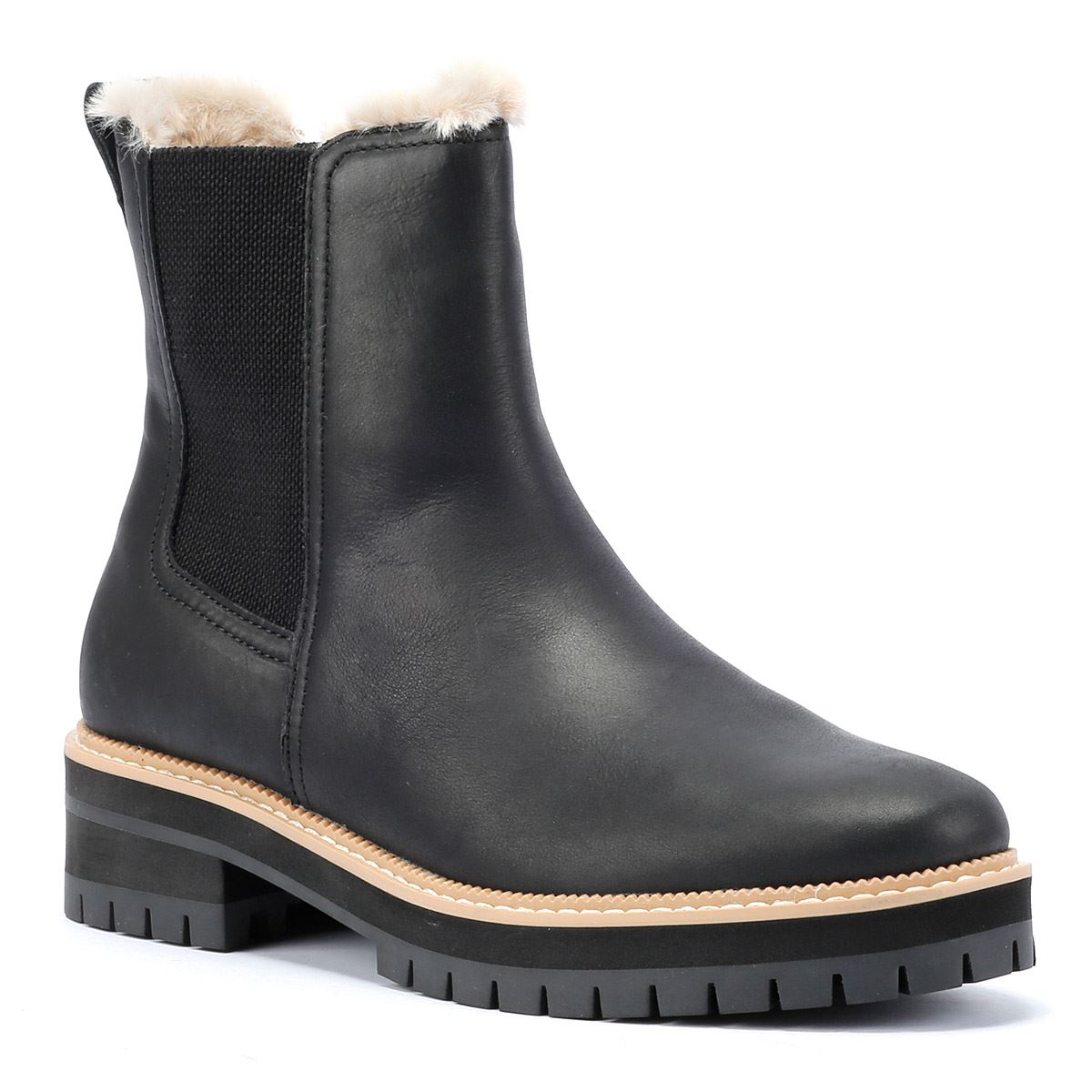 TOMS Bennet Bottes Noires En Cuir Pour Femmes
