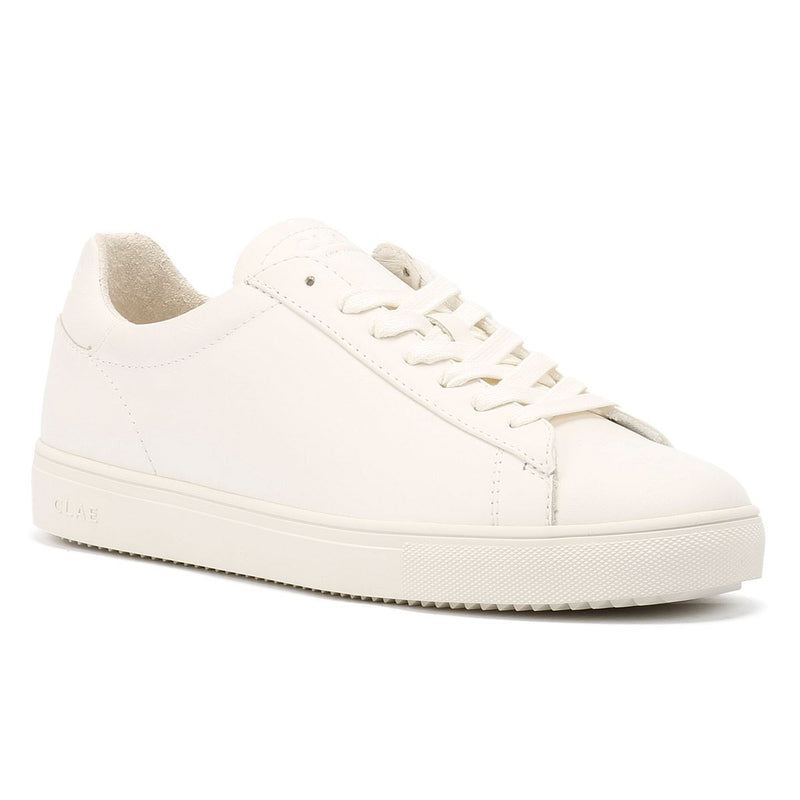 Clae Bradley Essentials Baskets Blanches En Cuir Pour Hommes