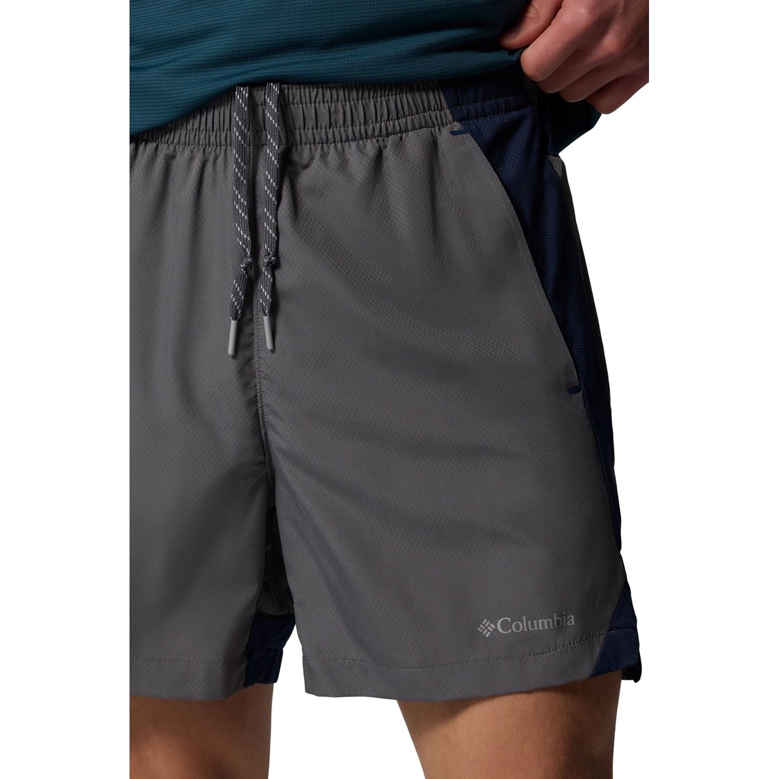Columbia Three Pitch Shorts De Sport Gris En Polyester Pour Homme