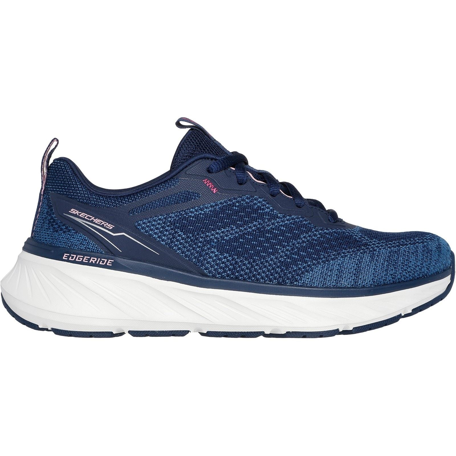 Skechers Edgeride Power Flow Sneakers Femme En Textile Bleu Marine/Rose