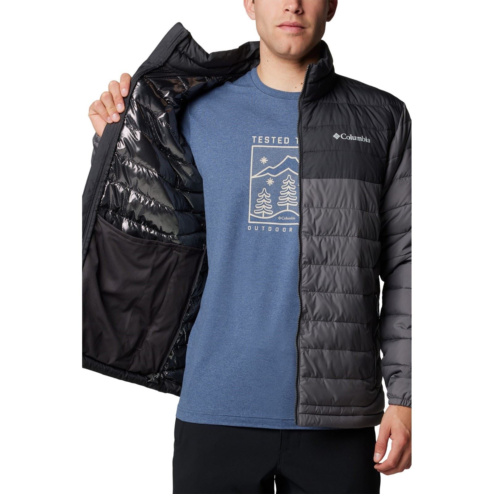 Columbia Powder Lite II Jacket Veste Matelassée Grise Pour Homme