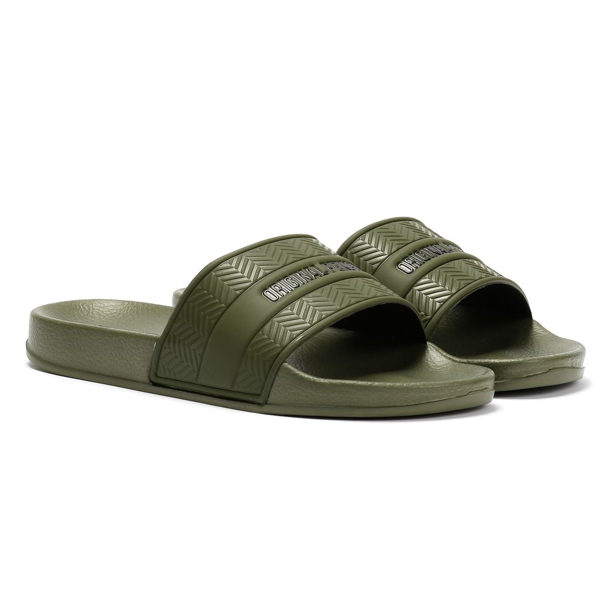 Penguin Paradise Tongs Vertes Pour Hommes