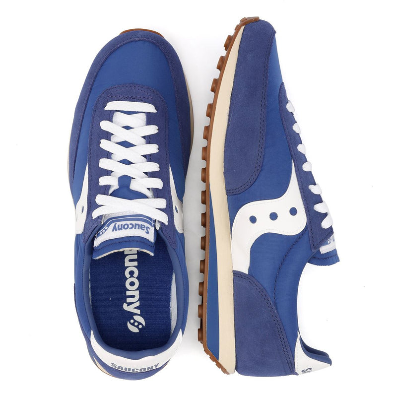 Saucony Trainer 80 Baskets En Daim Bleu