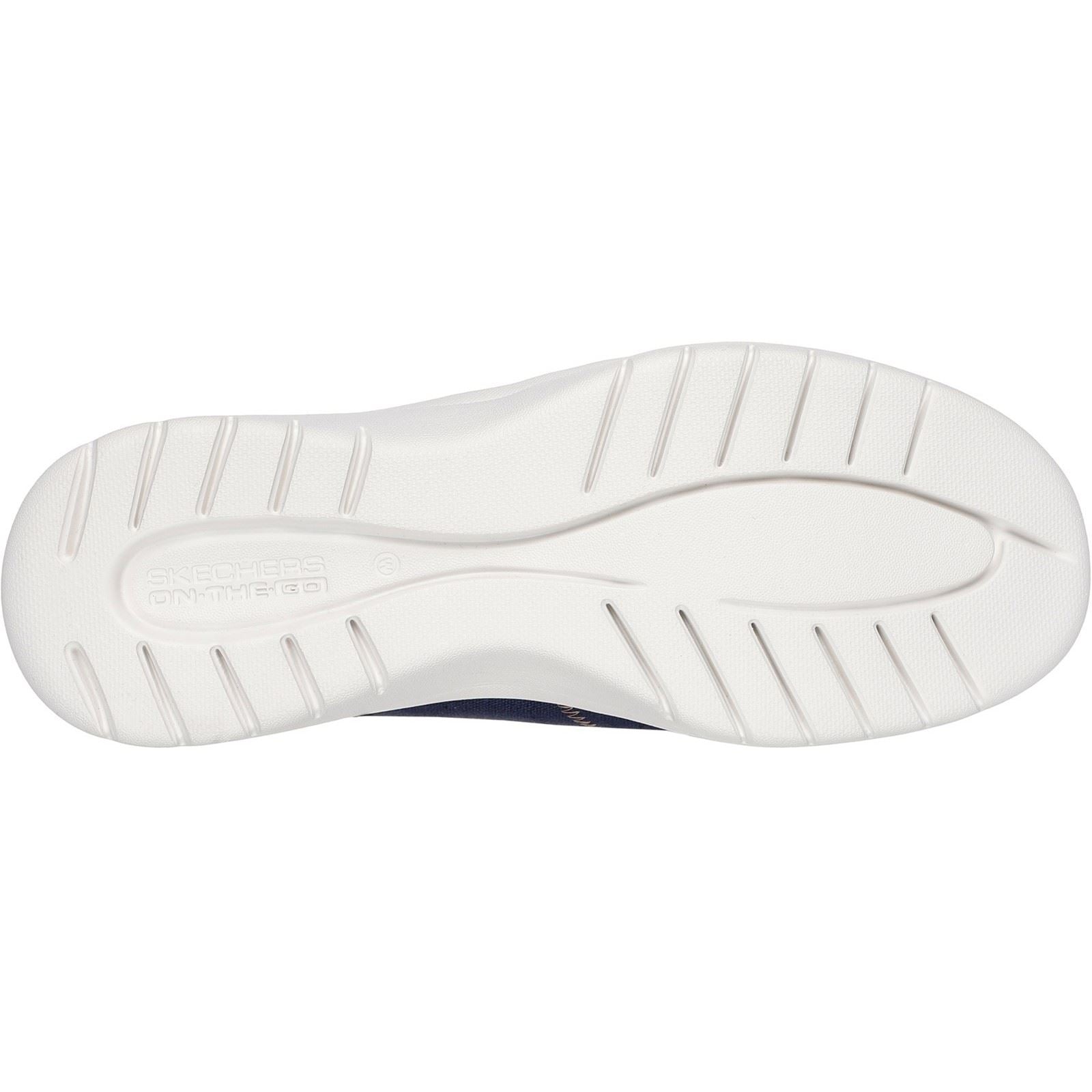 Skechers Palmilla Chaussures Bateau Pour Femmes En Toile Bleu Marine