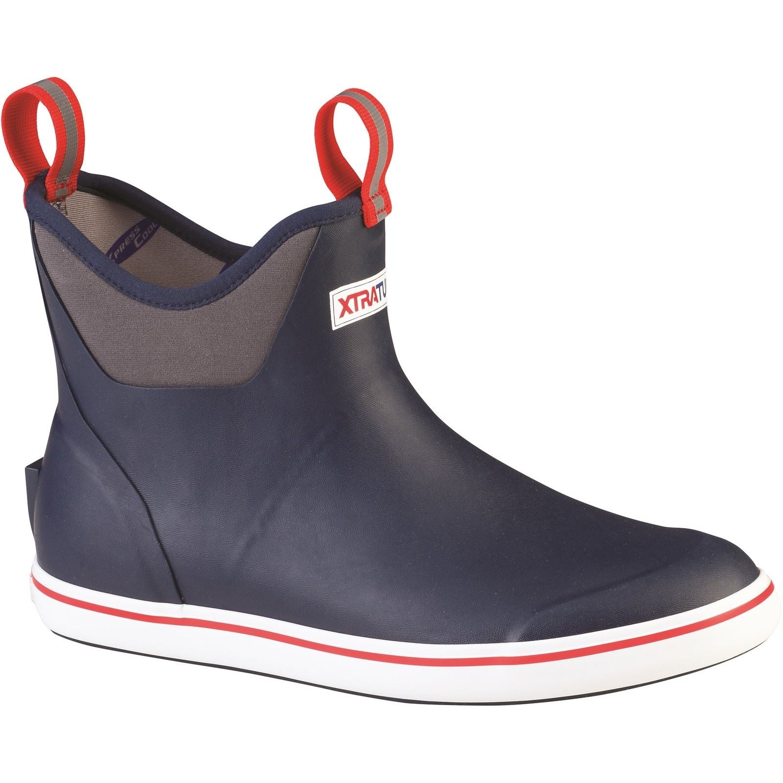 Xtratuf Bottes En Caoutchouc Wellington Marine/Rouge À Tige Courte