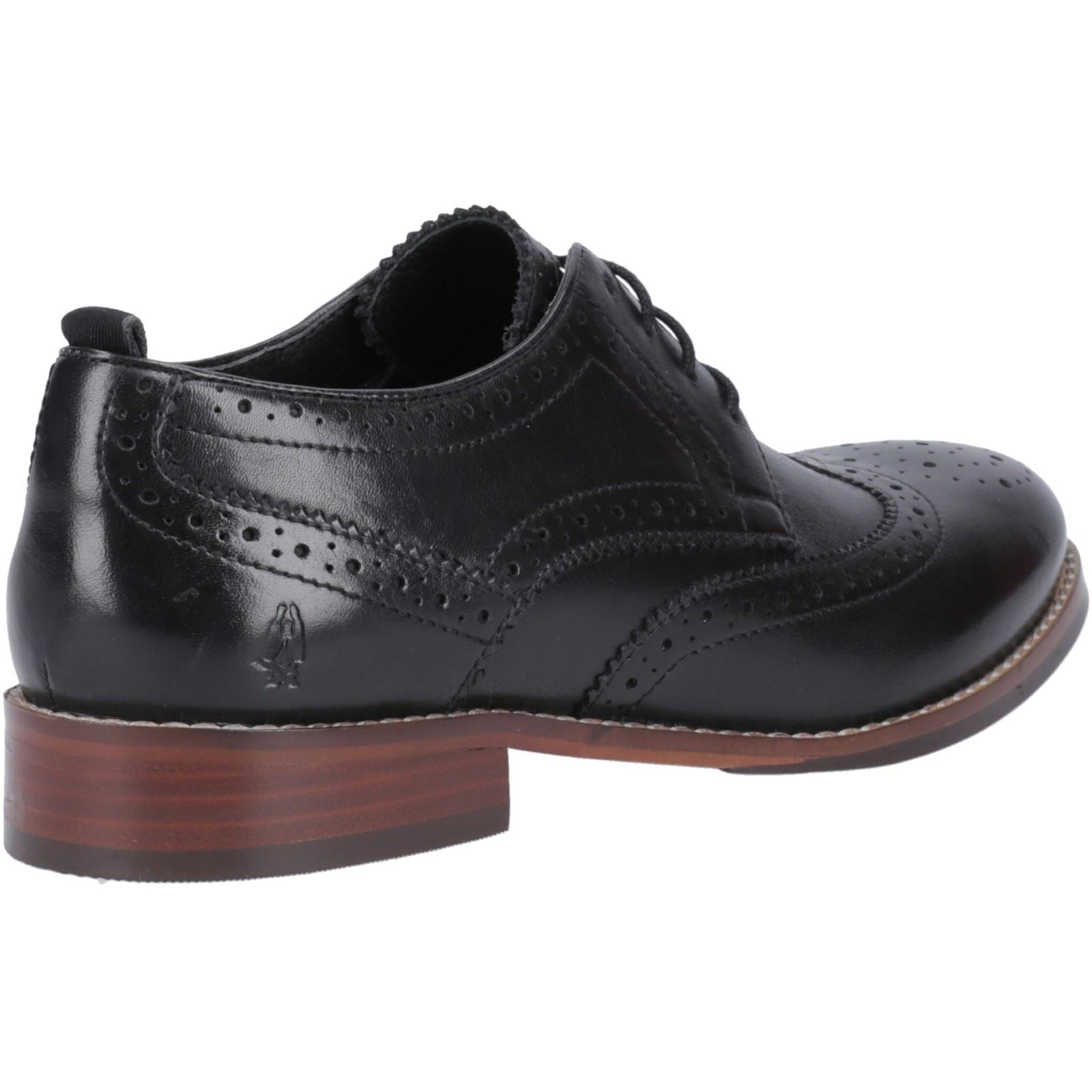 Hush Puppies Natalia Chaussures Richelieu Noires En Cuir Pour Femmes