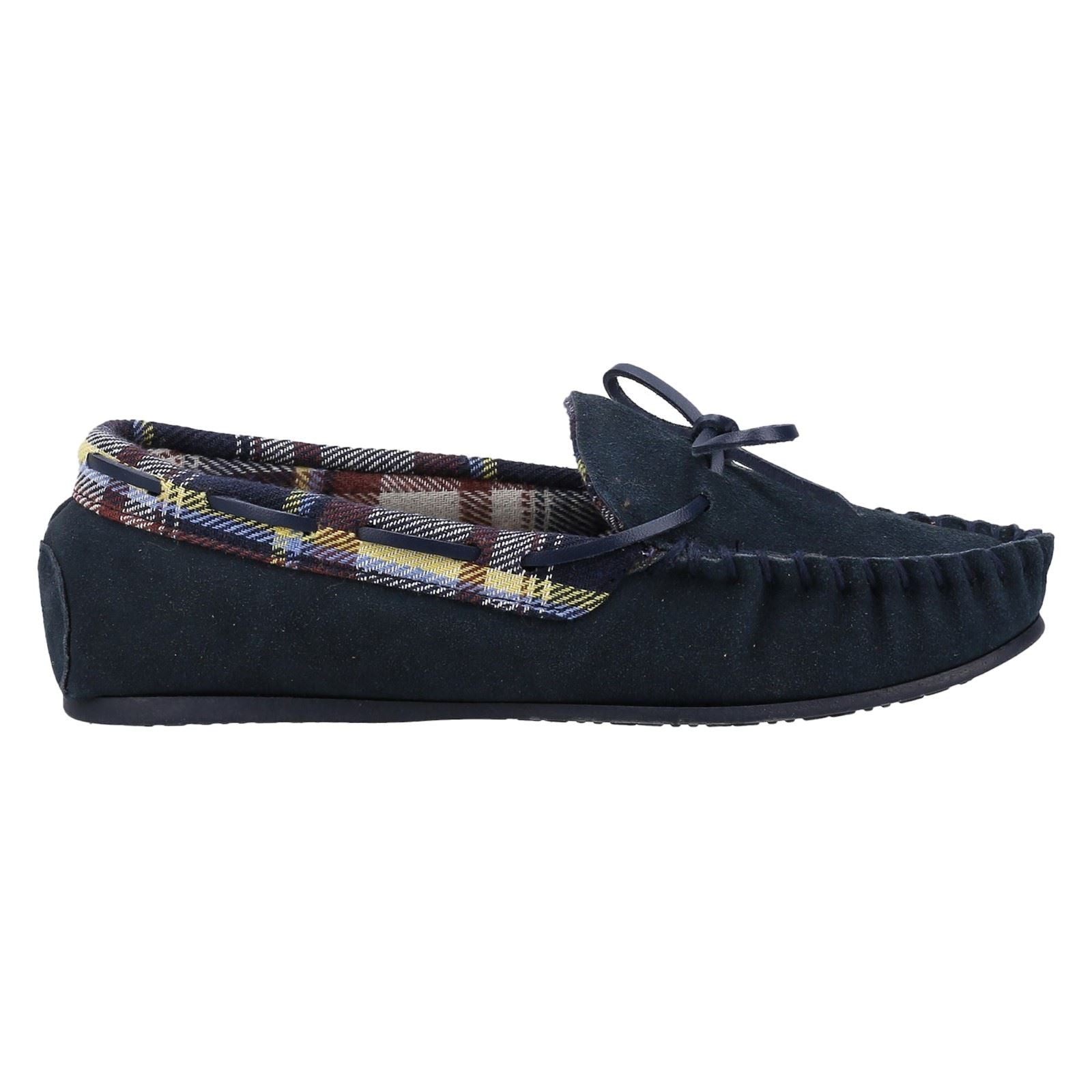 Cotswold Chatsworth Chaussons Pour Femme En Suède Marine