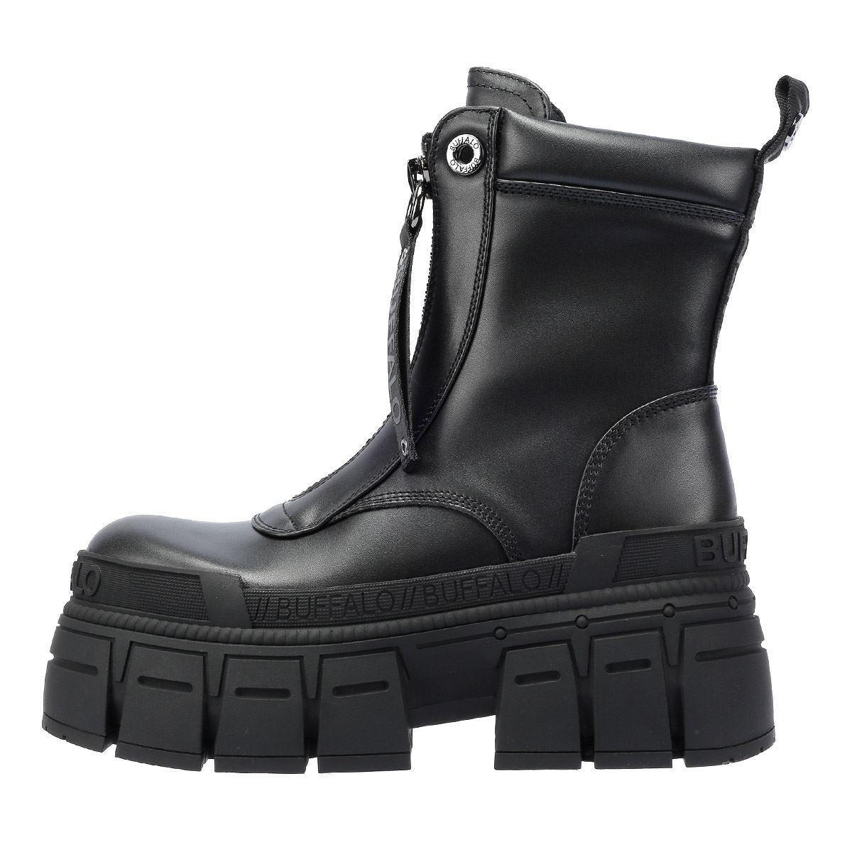 Buffalo Gospher Zip bottes noires pour femmes