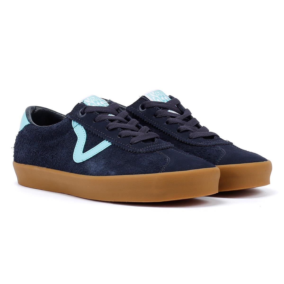 Vans Sport Low Baskets En Daim Bleu/Gomme Pour Femmes