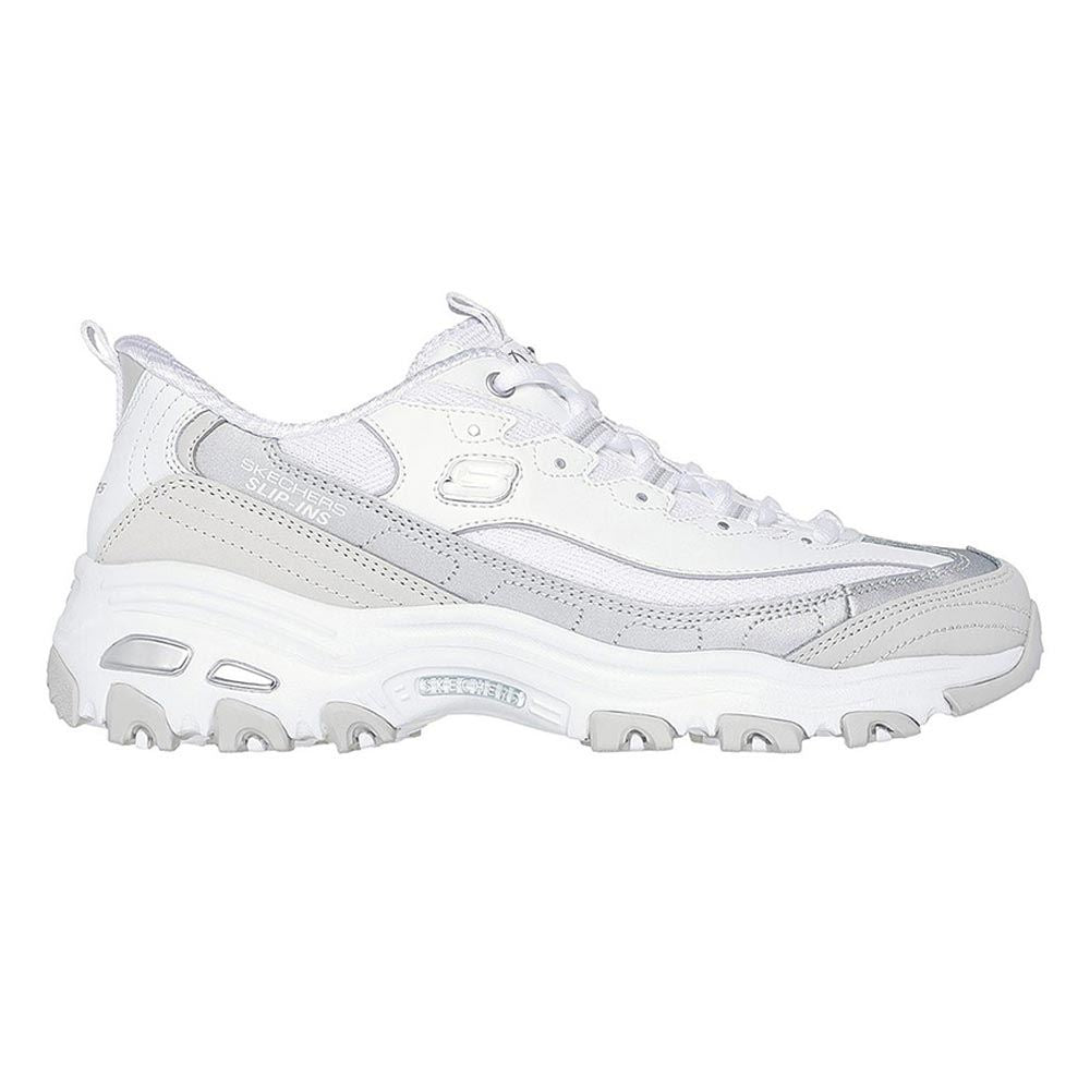 Skechers Slip-Ins D'Lites Smooth Baskets Blanches Pour Femmes