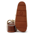 Desert Fleur Super Sandales Beige Pour Femmes