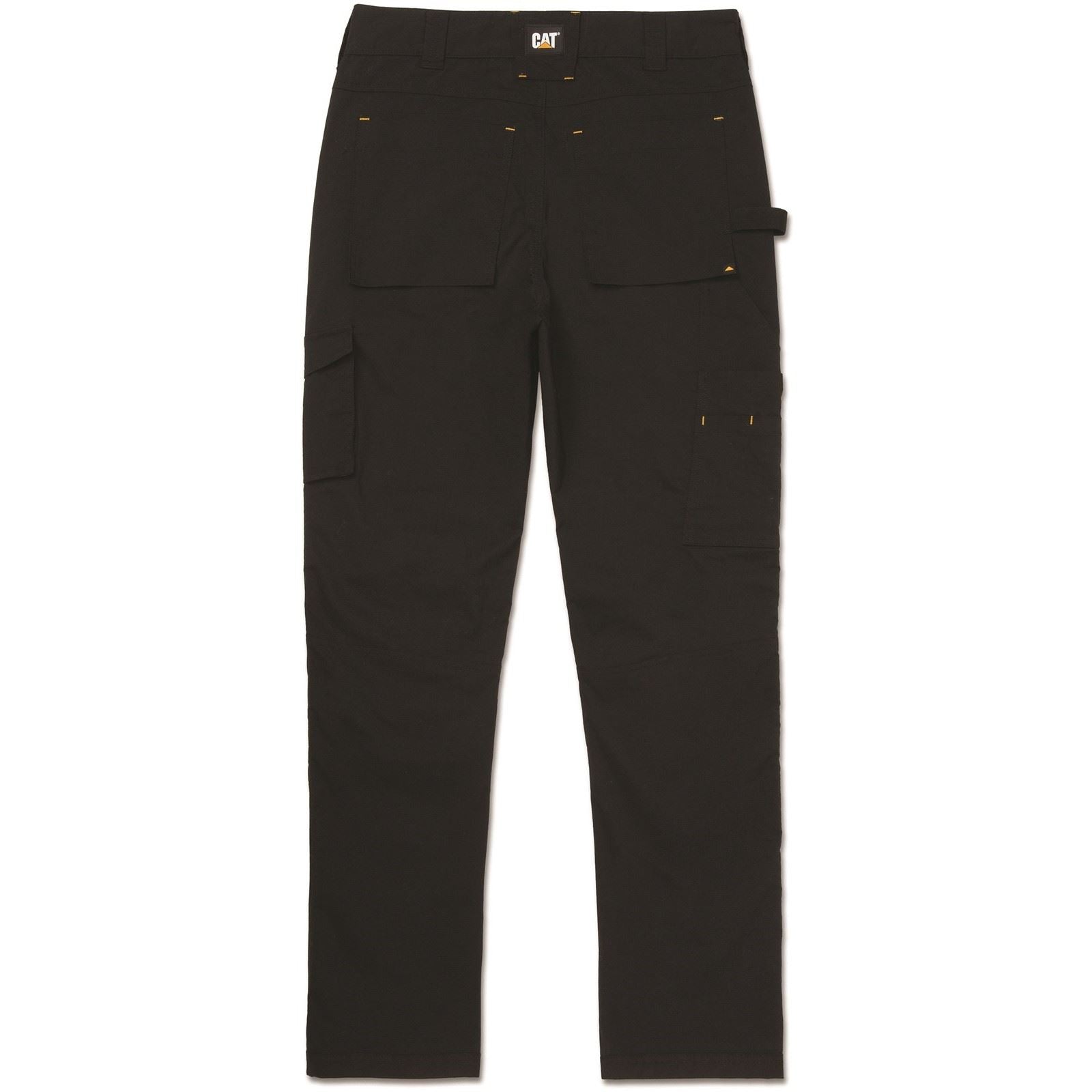 Caterpillar Nexus Knee Pocket Stretch Pantalons Noirs En Coton Pour Hommes - Extérieur