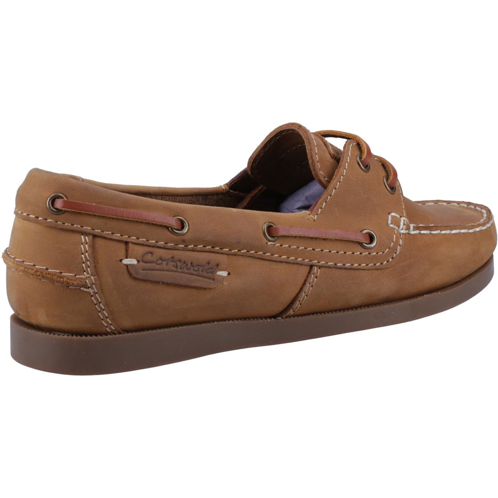 Cotswold Waterlane Chaussures Bateau En Cuir Pour Femmes Couleur Chameau