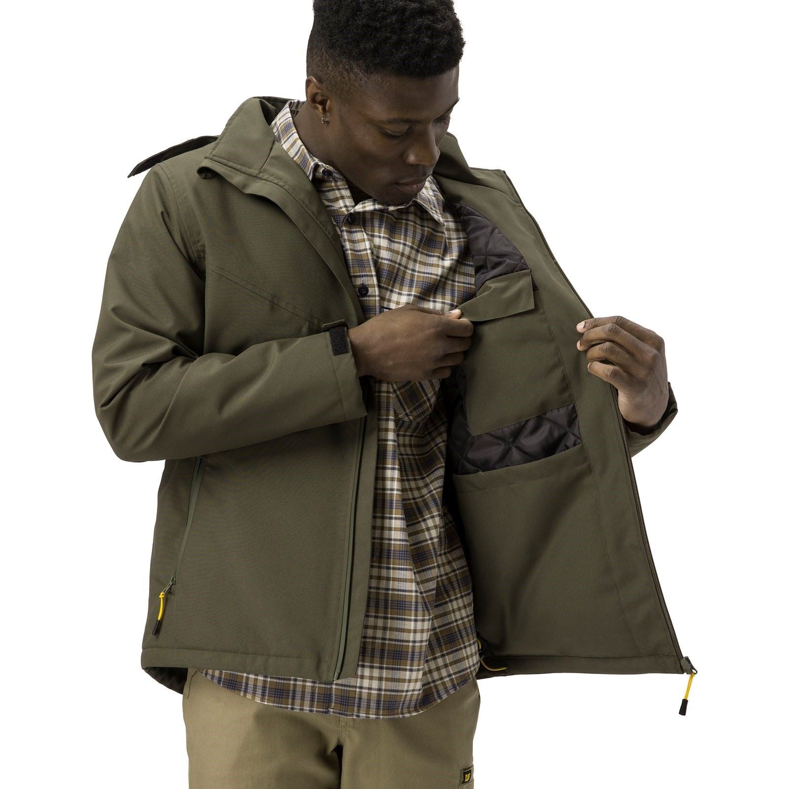 Caterpillar Lightweight Insulated Veste Doudoune Verte Pour Homme