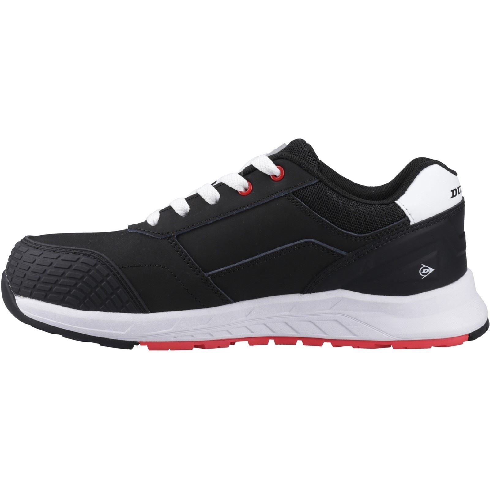 Dunlop Storm Baskets De Sécurité Pour Hommes En Nubuck Noires/Blanches/Rouges