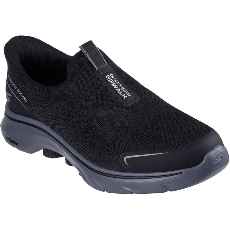 Skechers GO WALK 7 Easy On Evolution Chaussures De Sport Pour Homme En Textile Noir/Charbon De Bois