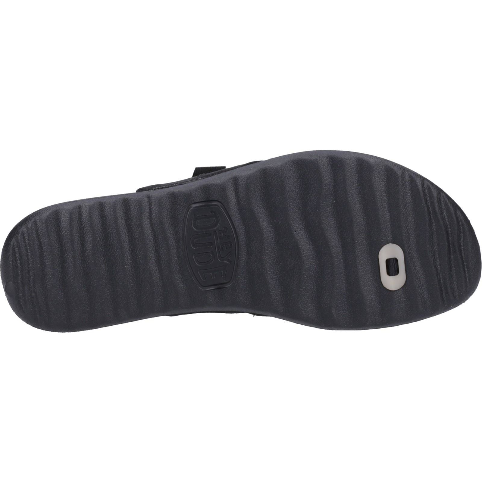 HEYDUDE Christi Flip Classic Sandales Noires Pour Femmes