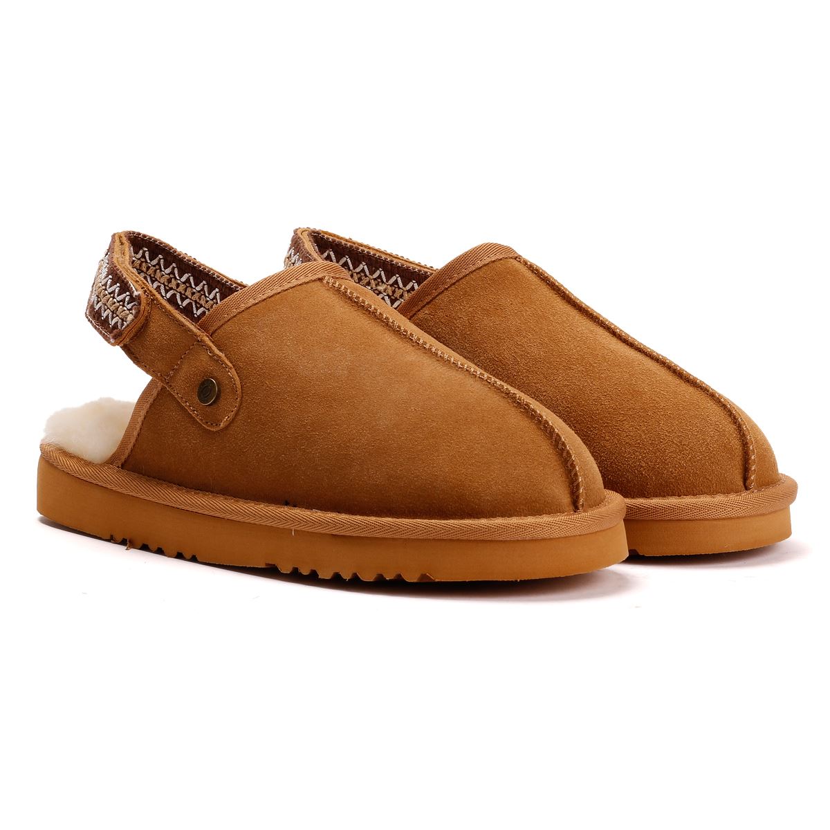 Osprey London The Constellation Chaussons En Suède Pour Femmes Marron