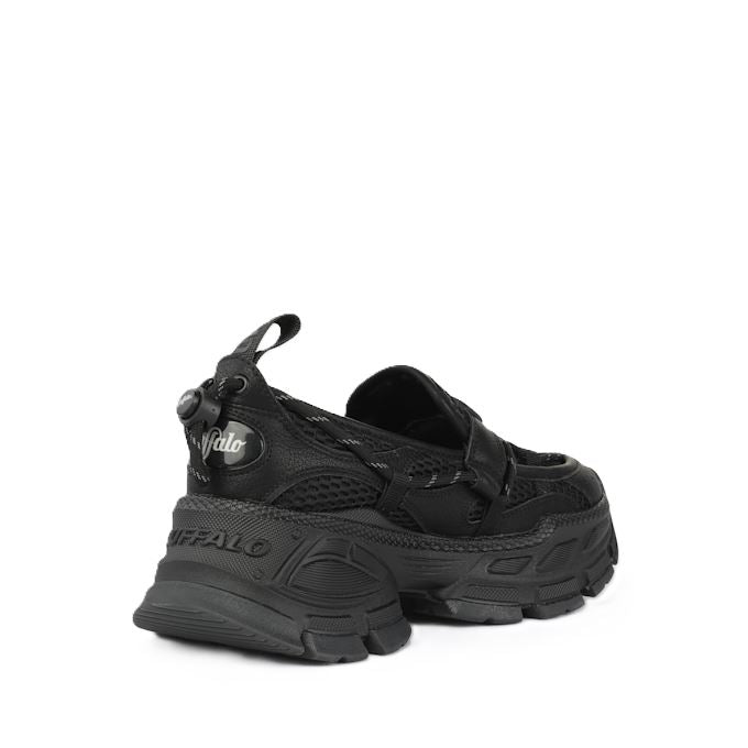 Buffalo Loafer TEC Mocassins Noirs Pour Femmes