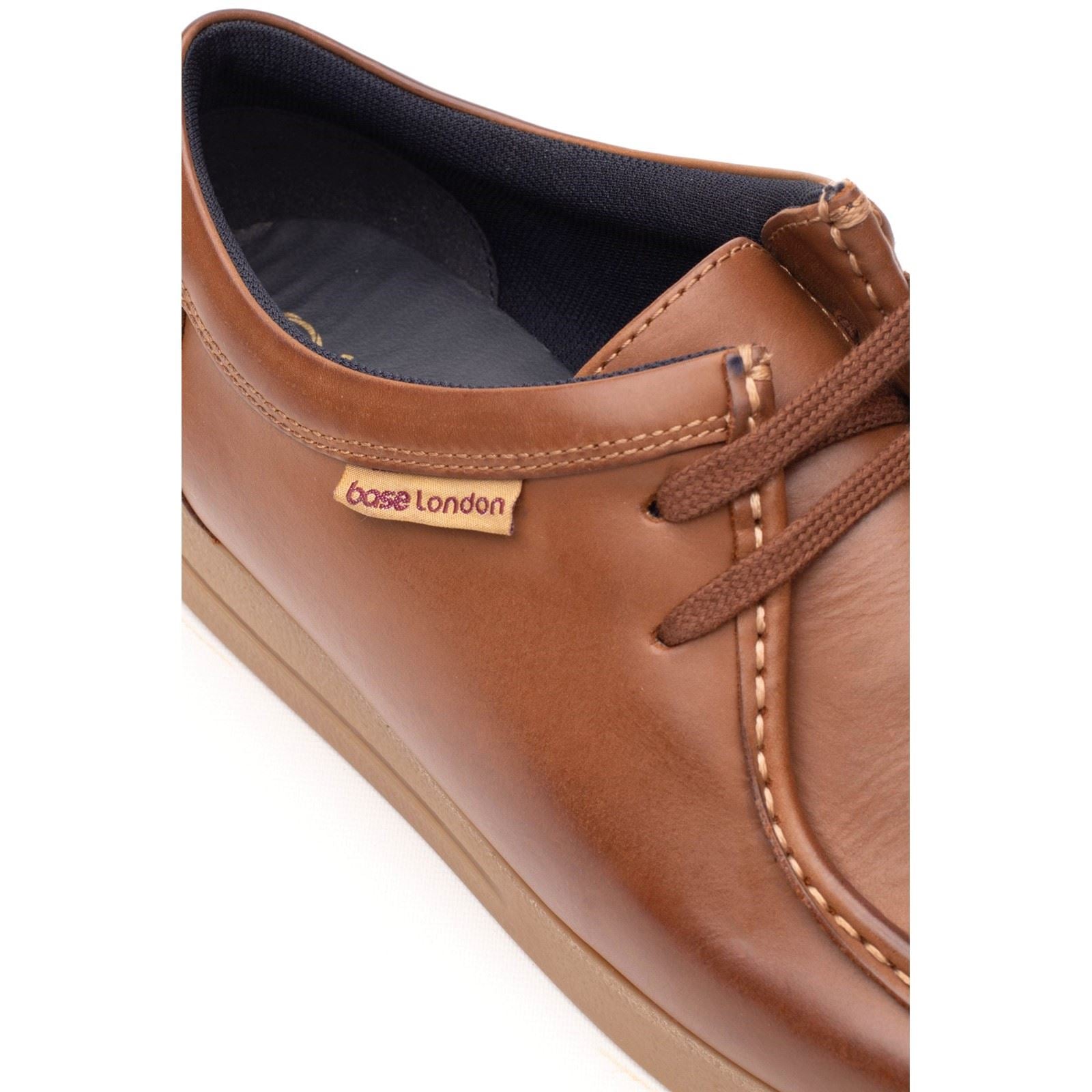 Base London Koko Chaussures Moccasins En Cuir Pour Hommes Tan