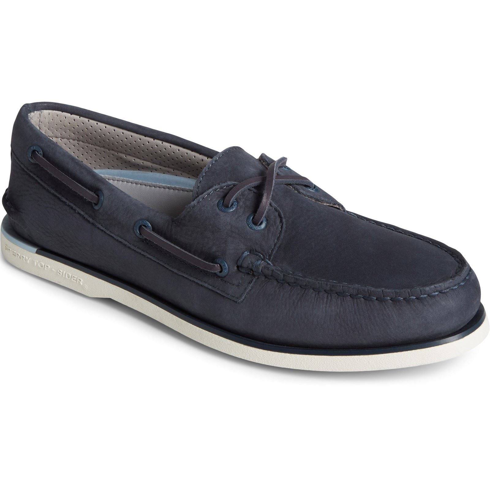 Sperry Gold Authentic Original 2-Eye Chaussures Bateau Pour Hommes En Daim Bleu Marine