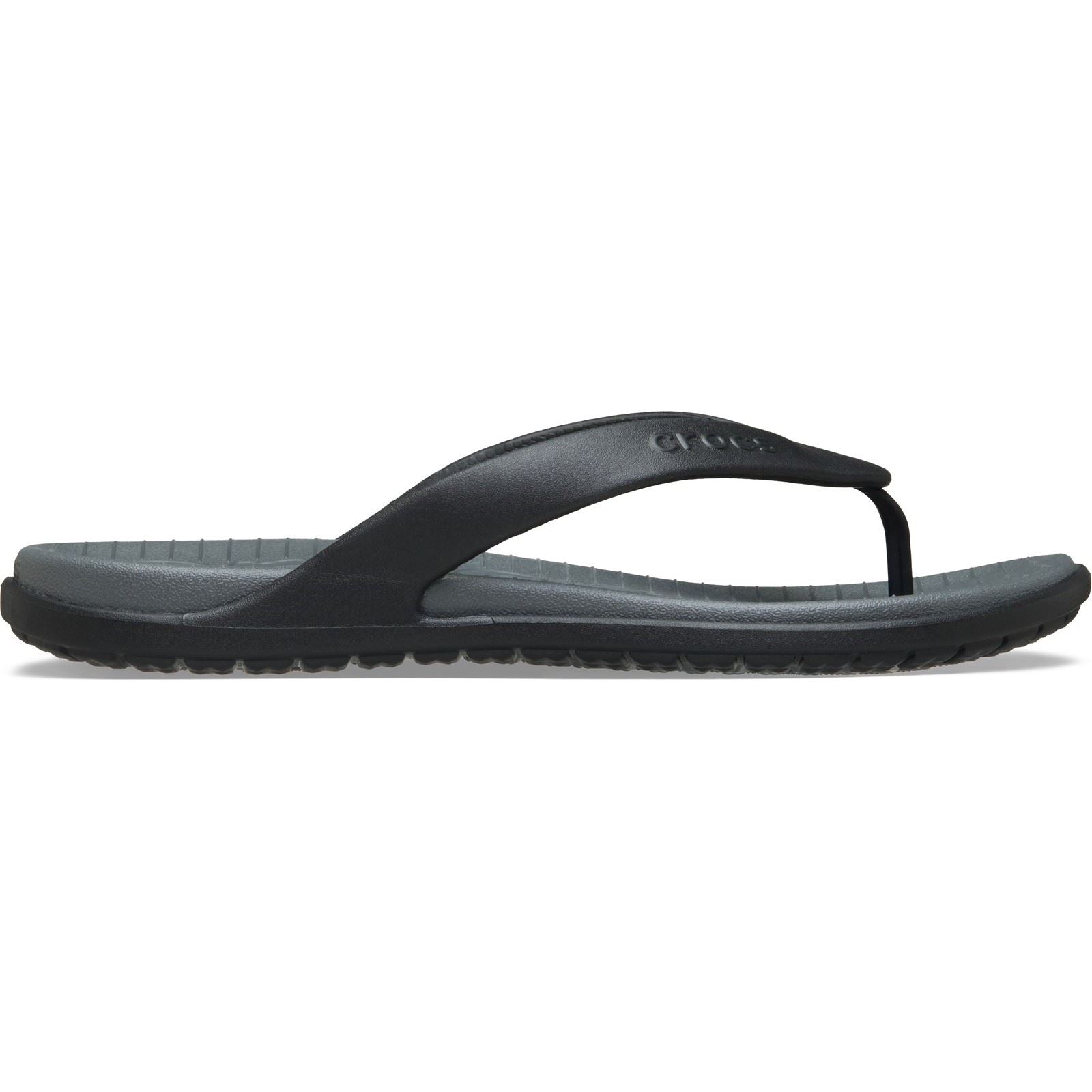 Crocs Coast Flip Tongs En Polyuréthane Pour Homme Noires/Grises Ardoise
