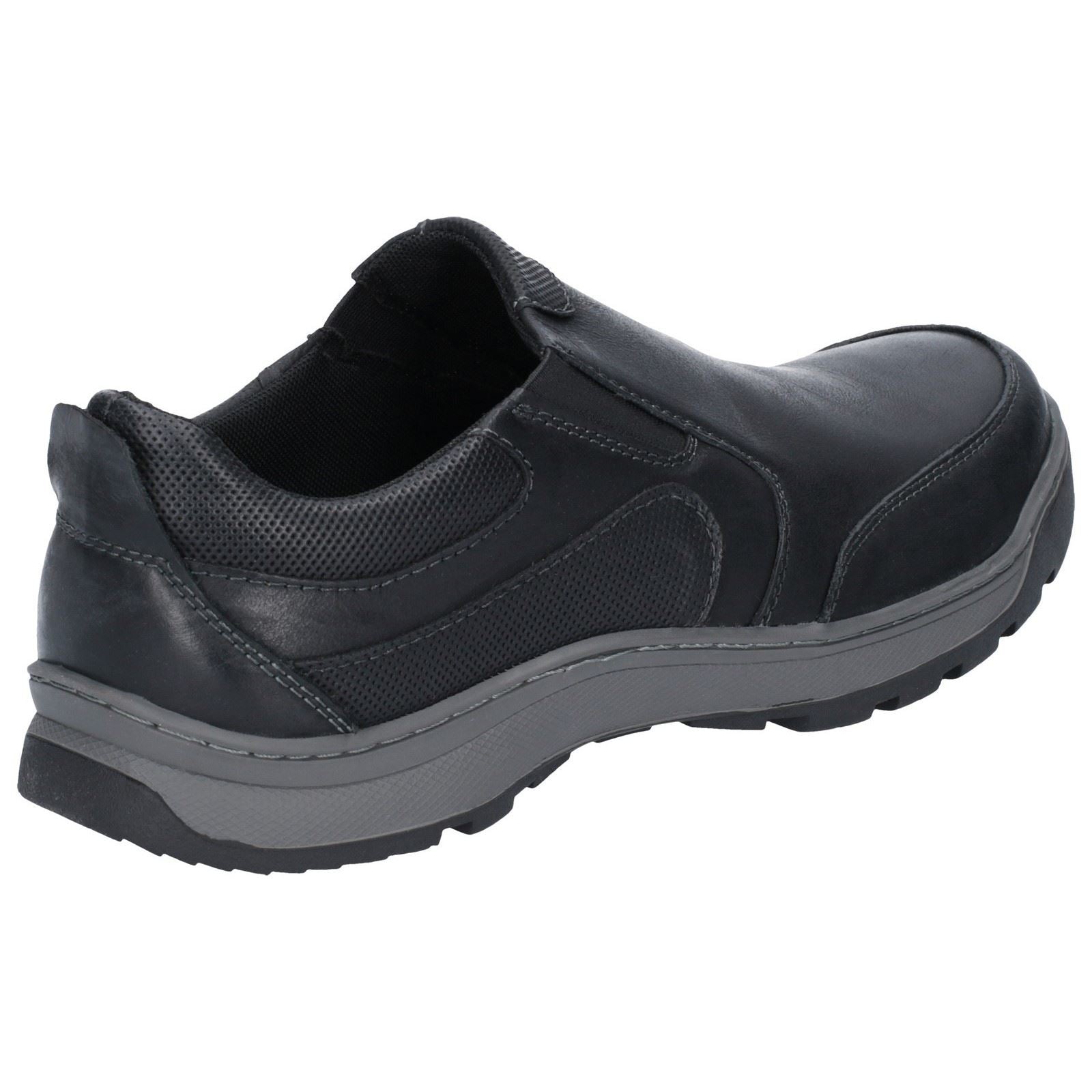 Hush Puppies Jasper Mocassins Noirs En Cuir Pour Hommes