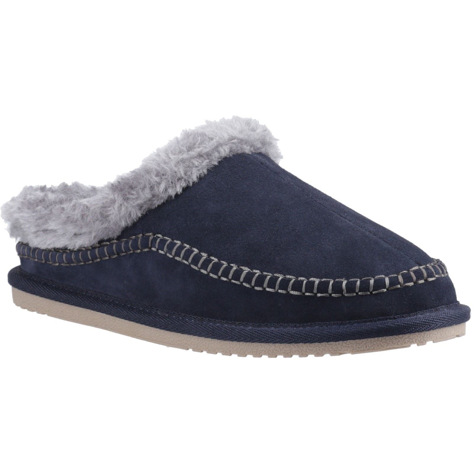 Hush Puppies Atticus Chaussons Homme En Daim Bleu Marine
