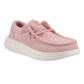 HEYDUDE Wendy COMF Suede Chaussures Mocassins En Cuir Pour Femme, Rose Pink/Whisper Pink