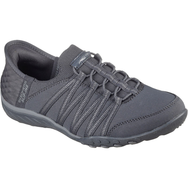 Skechers Breathe Easy - Roll-With-Me Chaussures De Sport Pour Femmes En Toile Anthracite