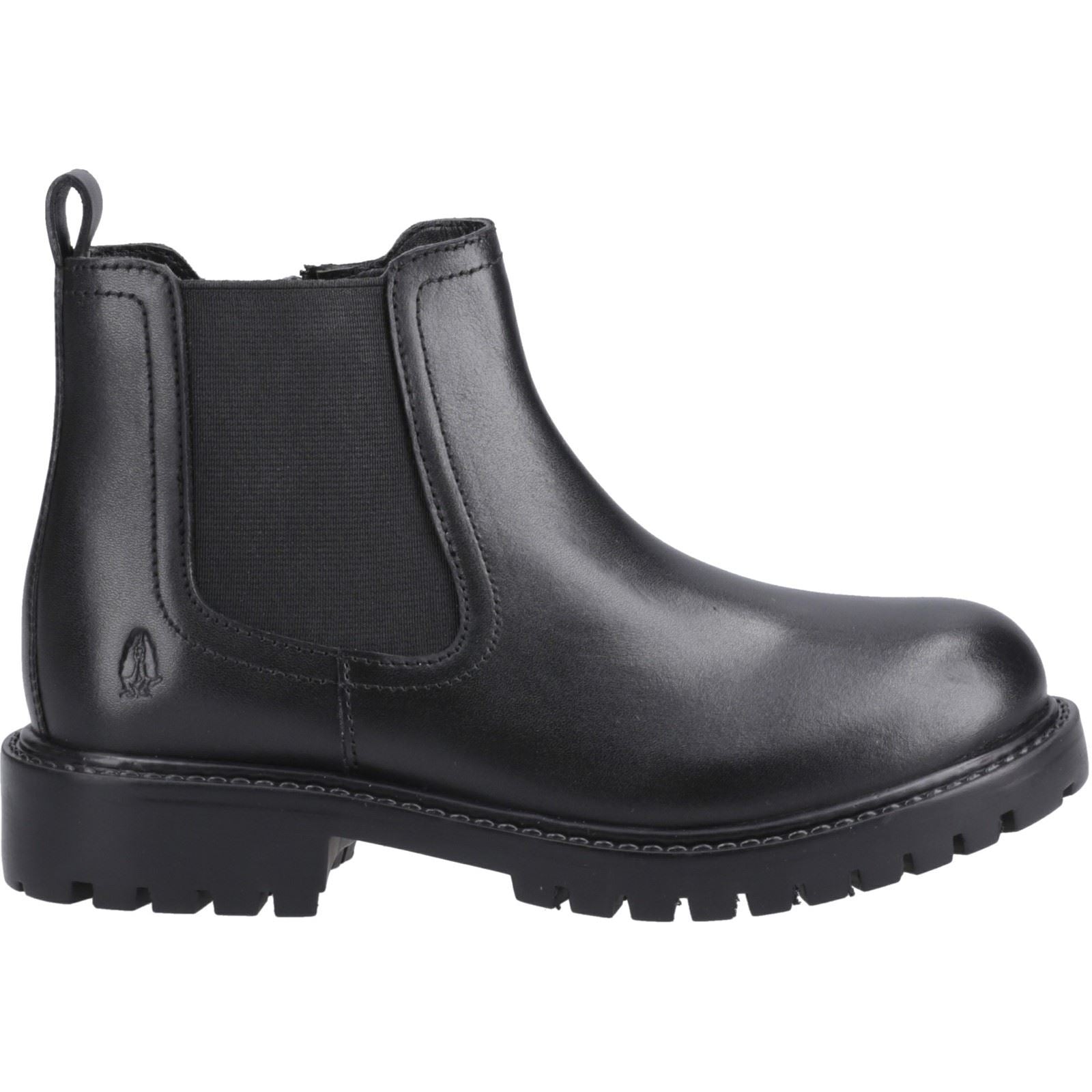 Hush Puppies Ariella Chelsea Chaussures Noires Pour Filles En Cuir