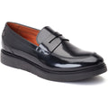Base London Sid Mocassins Noirs En Cuir Pour Hommes