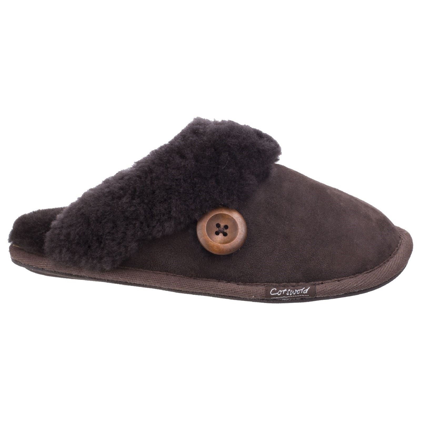 Cotswold Lechlade Mules En Cuir Pour Femmes De Couleur Chocolat