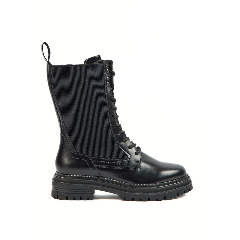 Pod Polly Bottes Noires Pour Femmes En Cuir/Textile