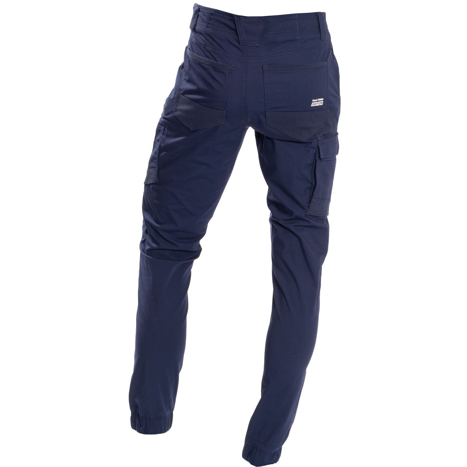 Hard Yakka Raptor Cuff Pantalons Extérieurs En Coton Pour Hommes Bleus