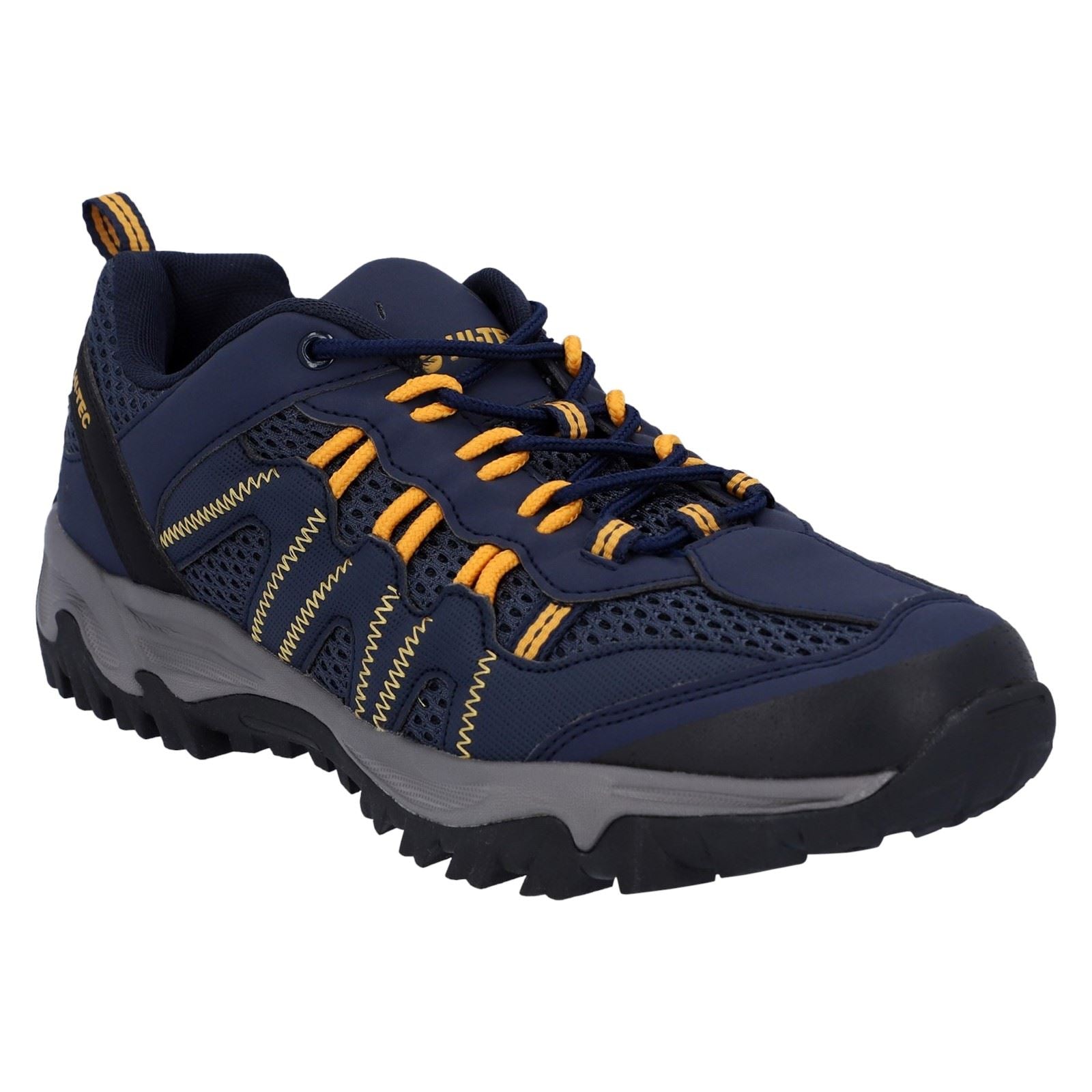 Hi-Tec Jaguar Chaussures De Randonnée Pour Homme En Polyester Bleu Marine/jaune