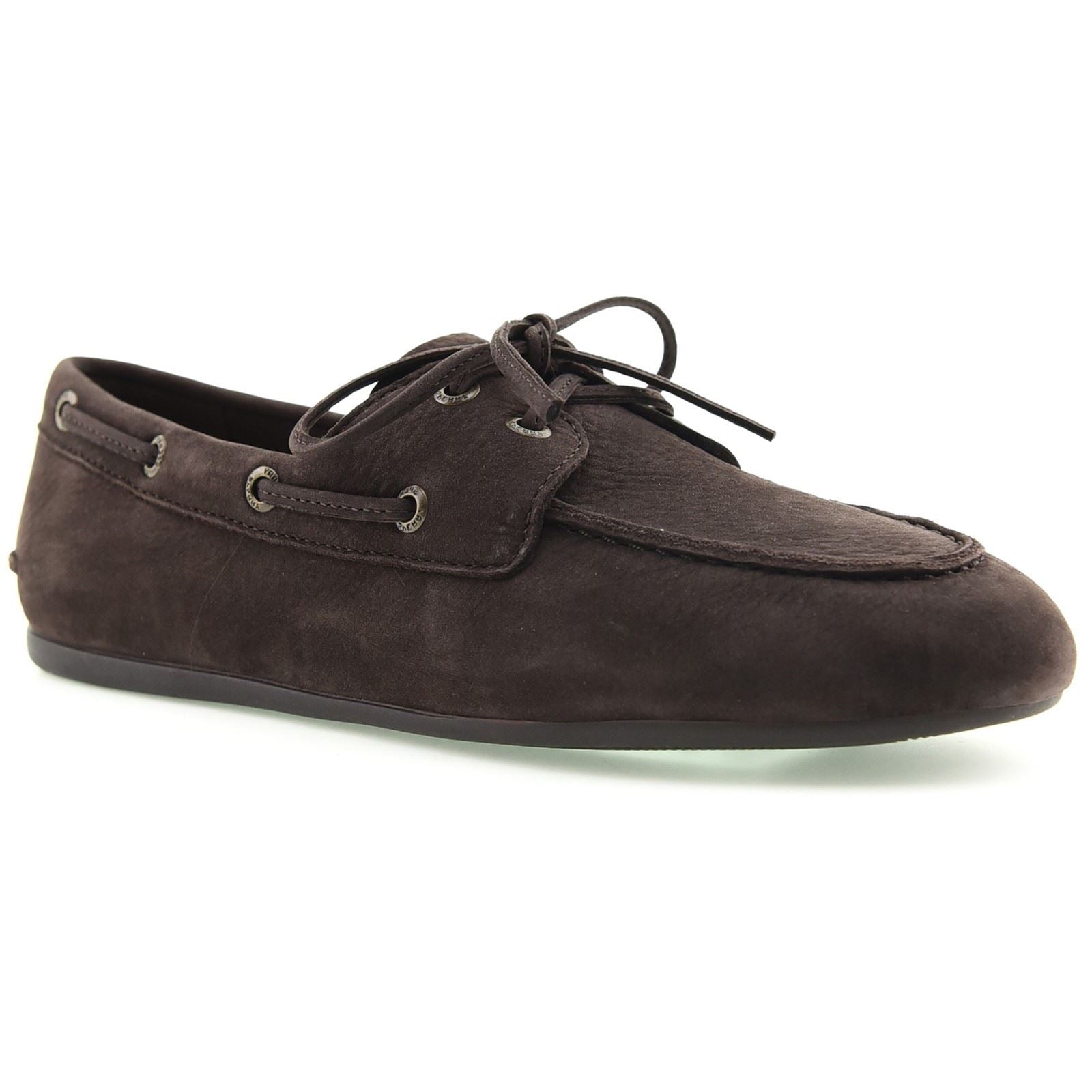 Sperry Slim Boat Bateaux En Cuir Pour Femmes Marron Foncé